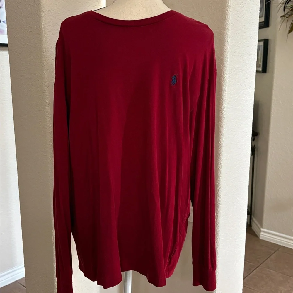 Polo by Ralph Lauren red classic fit long sleeve jersey t shirt Size L